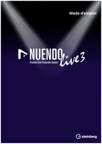 Notice STEINBERG NUENDO LIVE 3 Licence de logiciel & extension