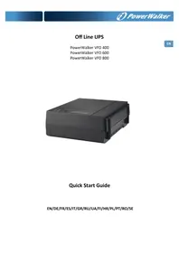 Notice PowerWalker VFD 600 Alimentation d'énergie non interruptible