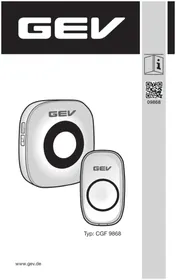 Notice GEV CGF 9868 Sonnette de portes