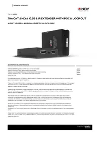 Notice Lindy 38208 Extension audio/video