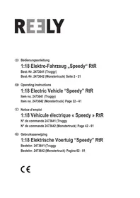 Notice Reely SPEEDY Jouet radiocommandé