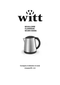 Notice Witt WCWK1000SS Machine à café