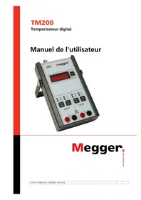 Notice Megger TM200 équipements de mesure
