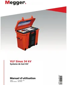 Notice Megger VLF SINUS 34 KV équipements de mesure