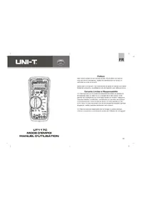 Notice Uni-T UT117C Multimètre