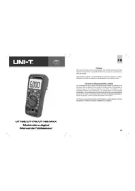 Notice Uni-T UT18B MAX Multimètre