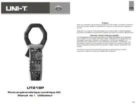 Notice Uni-T UT219P équipements de mesure