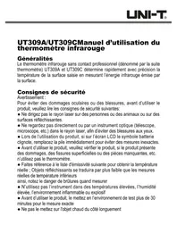 Notice Uni-T UT309C Thermomètre
