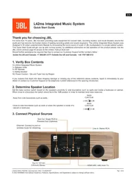 Notice JBL L42MS Haut-parleur