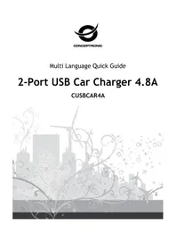 Notice CONCEPTRONIC CUSBCAR4A Chargeur de piles