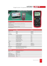 Notice Uni-T UT701 équipements de mesure