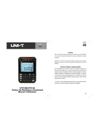 Notice Uni-T UT513C équipements de mesure