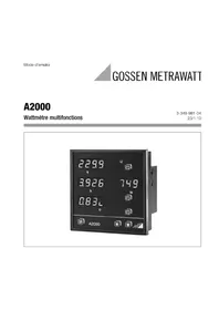 Notice Gossen Metrawatt A2000 équipements de mesure