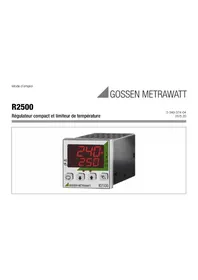 Notice Gossen Metrawatt R2500 Contrôleur