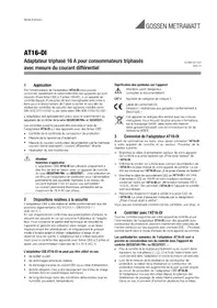 Notice Gossen Metrawatt AT16-DI équipements de mesure