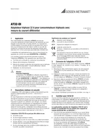 Notice Gossen Metrawatt AT32-DI équipements de mesure