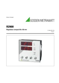 Notice Gossen Metrawatt R2900 Contrôleur
