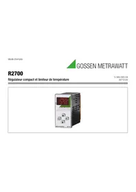 Notice Gossen Metrawatt R2700 Contrôleur