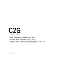 Notice C2G 60180 Extension audio/video