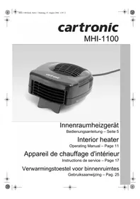 Notice WAECO MHI-1100 Chauffage