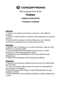 Notice CONCEPTRONIC THANA05B Système de refroidissement pour ordinateur portable
