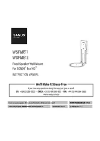 Notice SANUS WSFME11 Support des enceintes