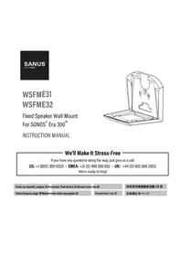Notice SANUS WSFME31 Support des enceintes