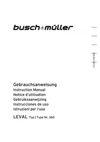 Notice Busch + Müller LEVAL Éclairage