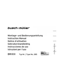 Notice Busch + Müller BRIXXI Éclairage