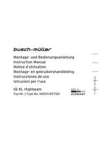 Notice Busch + Müller IQ-XL Éclairage