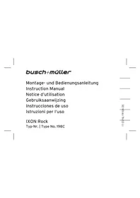 Notice Busch + Müller IXON ROCK Éclairage