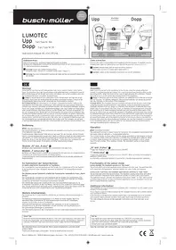 Notice Busch + Müller UPP Éclairage