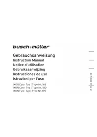 Notice Busch + Müller IXON FYRE Éclairage