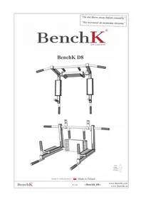 Notice BenchK D8 Équipement de fitness