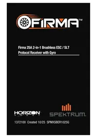 Notice SPEKTRUM FIRMA 25A Jouet radiocommandé