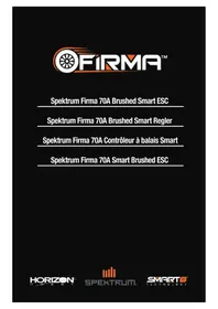 Notice SPEKTRUM FIRMA 70A Jouet radiocommandé