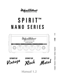 Notice HUGHES & KETTNER SPIRIT NANO SERIES Ampli guitare