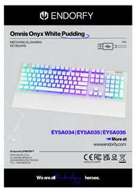 Notice ENDORFY OMNIS PUDDING ONYX WHITE Clavier