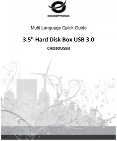 Notice CONCEPTRONIC CHD3DUSB3 Disque dur externe