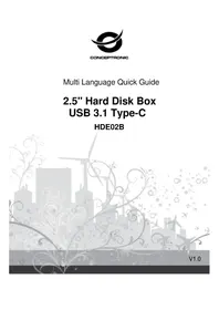 Notice CONCEPTRONIC HDE02B Disque dur externe