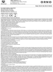 Notice ORNO OR-AE-1302 Commutateur