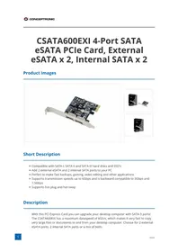 Notice CONCEPTRONIC CSATA600EXI Non catégorisé