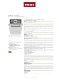 Notice MIELE G 5463 SCVI EXCELLENCE Lave-vaisselle