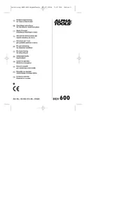 Notice Alpha Tools BEH 600 Rabot