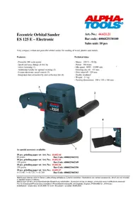 Notice Alpha Tools ES 125 E Ponceuse