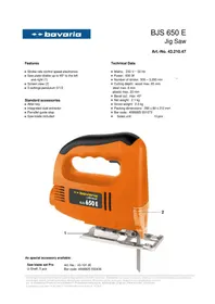 Notice Bavaria by Einhell BJS 650 E Scie