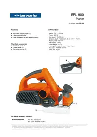 Notice Bavaria by Einhell BPL 900 Rabot