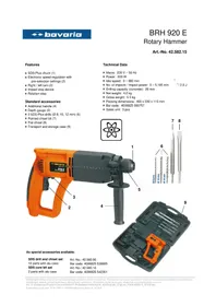 Notice Bavaria BRH 920 E Marteau