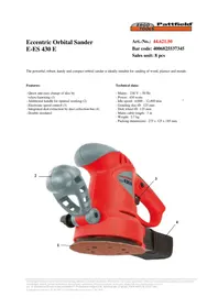 Notice Ergotools Pattfield E-ES 430 E Ponceuse