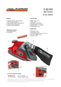 Notice Ergotools Pattfield E-BS 800 Ponceuse